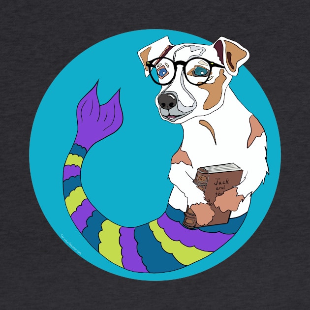 Milo the Bookworm Jack Russell Mermutt by abrushwithhumor